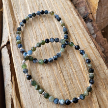 Lade das Bild in den Galerie-Viewer, Armband Blauer und Grüner Aquamarin (5mm) Gr. S