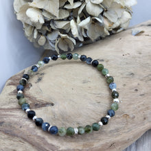 Lade das Bild in den Galerie-Viewer, Armband Blauer und Grüner Aquamarin (5mm) Gr. S