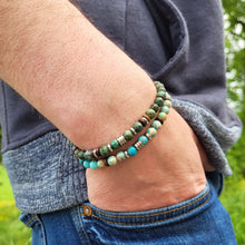 Lade das Bild in den Galerie-Viewer, Armband African Türkis (6mm)