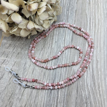 Lade das Bild in den Galerie-Viewer, Brillenkette 2 in 1 ,rosa Chalcedon