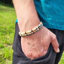 Lade das Bild in den Galerie-Viewer, Armband Jaspis/ orange Aventurin (6mm)