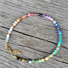 Lade das Bild in den Galerie-Viewer, Fusskette *Rainbow*/ Edelstahl goldfarbig