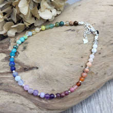 Lade das Bild in den Galerie-Viewer, Fusskette *Rainbow* silber
