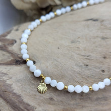 Lade das Bild in den Galerie-Viewer, Fusskette Perlmutt vergoldet