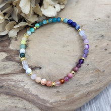 Lade das Bild in den Galerie-Viewer, Armband *Rainbow* (4mm) vergoldet