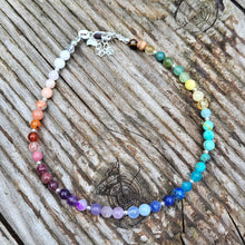 Lade das Bild in den Galerie-Viewer, Fusskette *Rainbow* silber