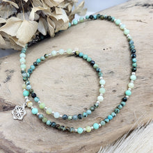 Lade das Bild in den Galerie-Viewer, Kurze Halskette Türkis/ Chrysopras