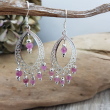Lade das Bild in den Galerie-Viewer, Ohrhänger Waterdrop Fuchsia Turmalin