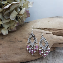 Lade das Bild in den Galerie-Viewer, Ohrhänger Oriental Fuchsia Turmalin