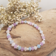 Lade das Bild in den Galerie-Viewer, Armband Aquamarin / Amethyst / Rosenquarz (6mm)
