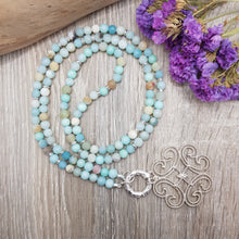 Lade das Bild in den Galerie-Viewer, Lange Halskette Amazonit