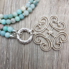 Lade das Bild in den Galerie-Viewer, Lange Halskette Amazonit