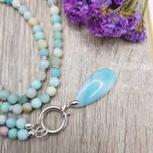 Lade das Bild in den Galerie-Viewer, Lange Halskette Amazonit
