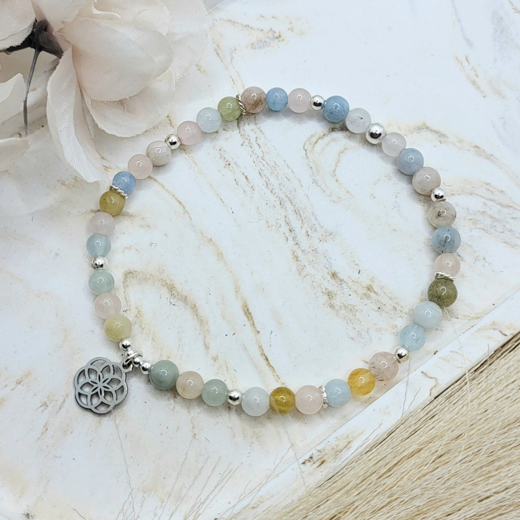 Armband Morganit (4mm)