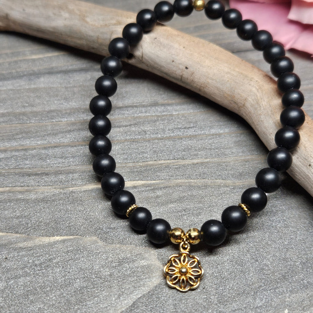 Armband Onyx matt  (6mm)