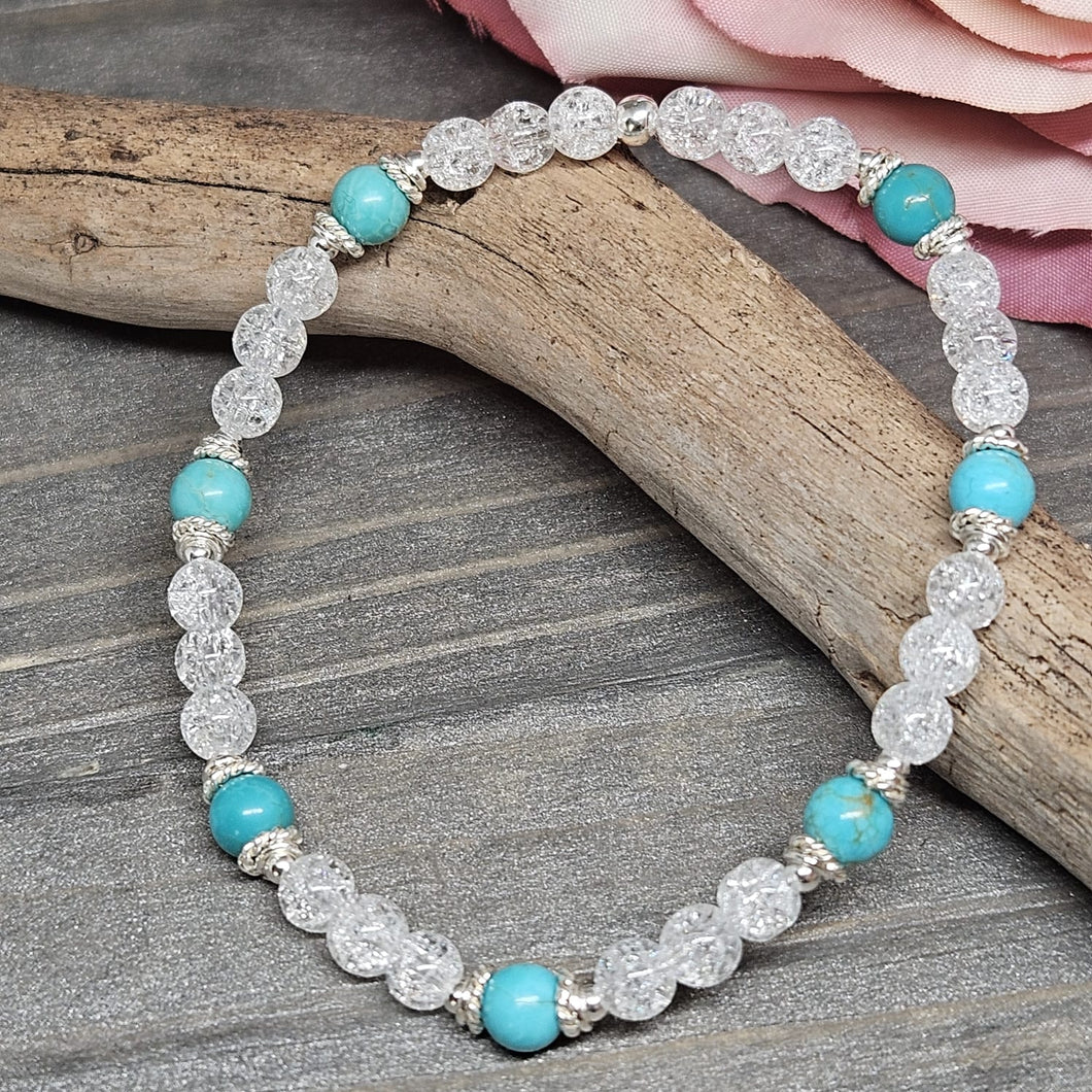 Armband Türkis/ Berkristall (4mm)