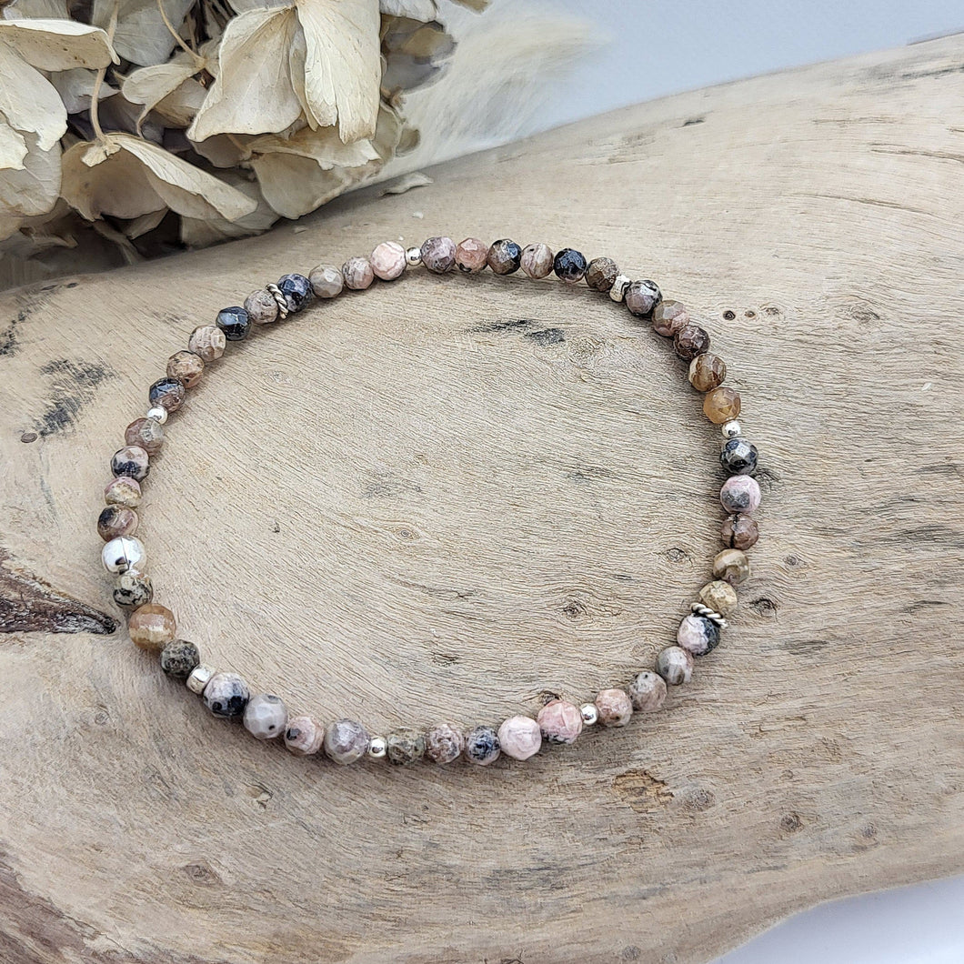 Armband fac. Rhodonit (4mm)