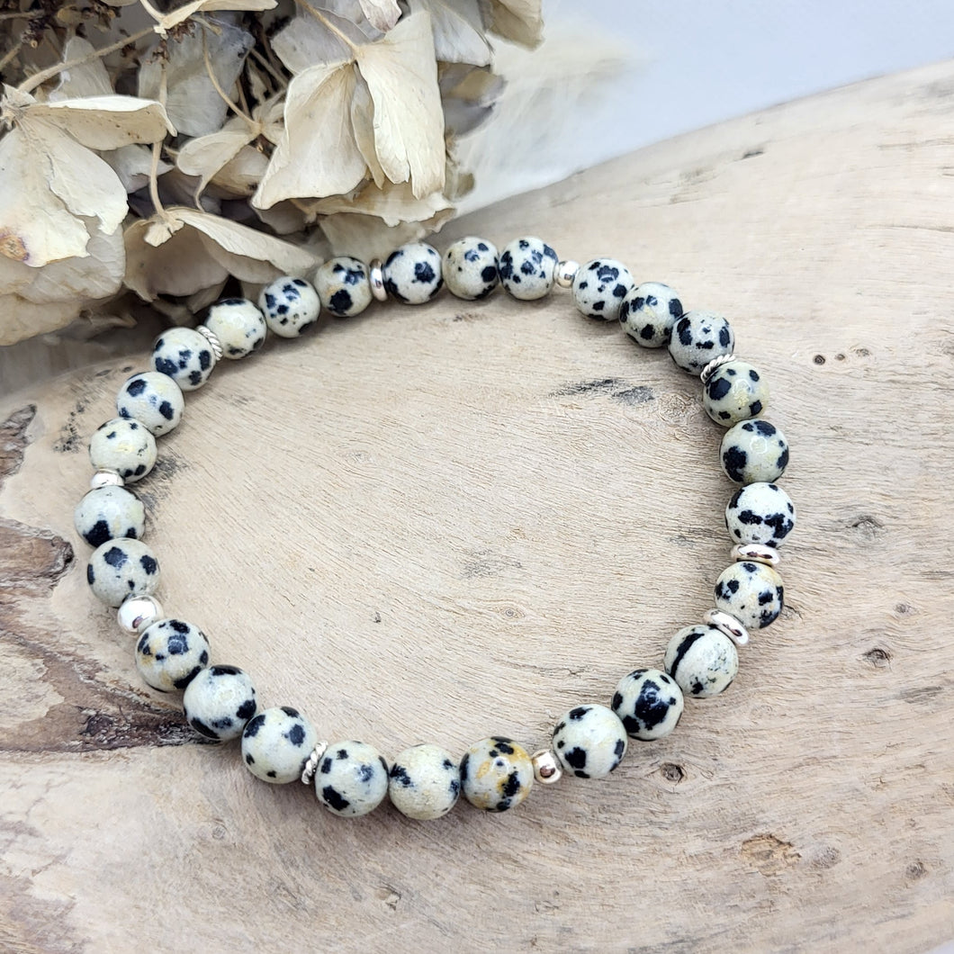 Armband Dalmatiner Jaspis (6mm)