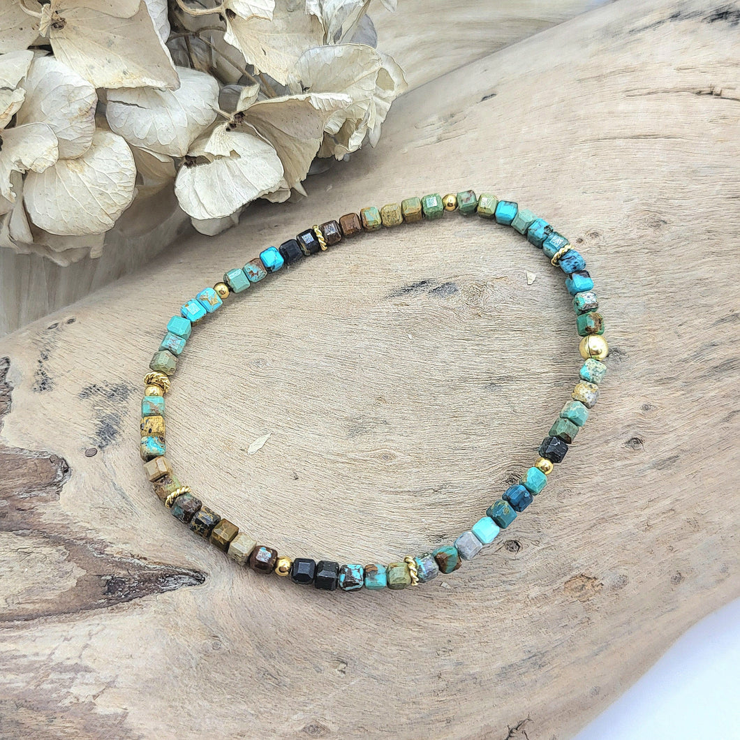 Armband Türkis (3,5mm) vergoldet