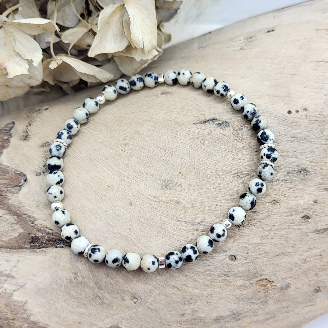 Armband Dalmatiner Jaspis (4mm)
