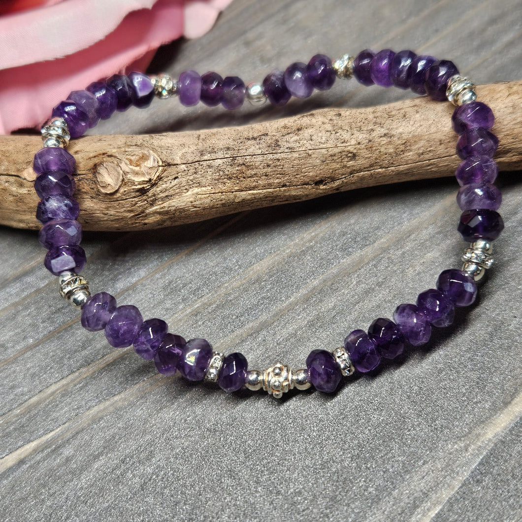 Armband fac. Amethyst Button (6mm)