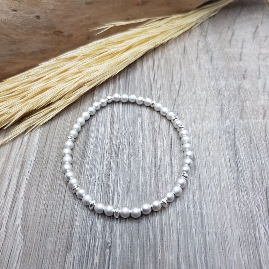 Armband Hämatit Kugel (4mm)