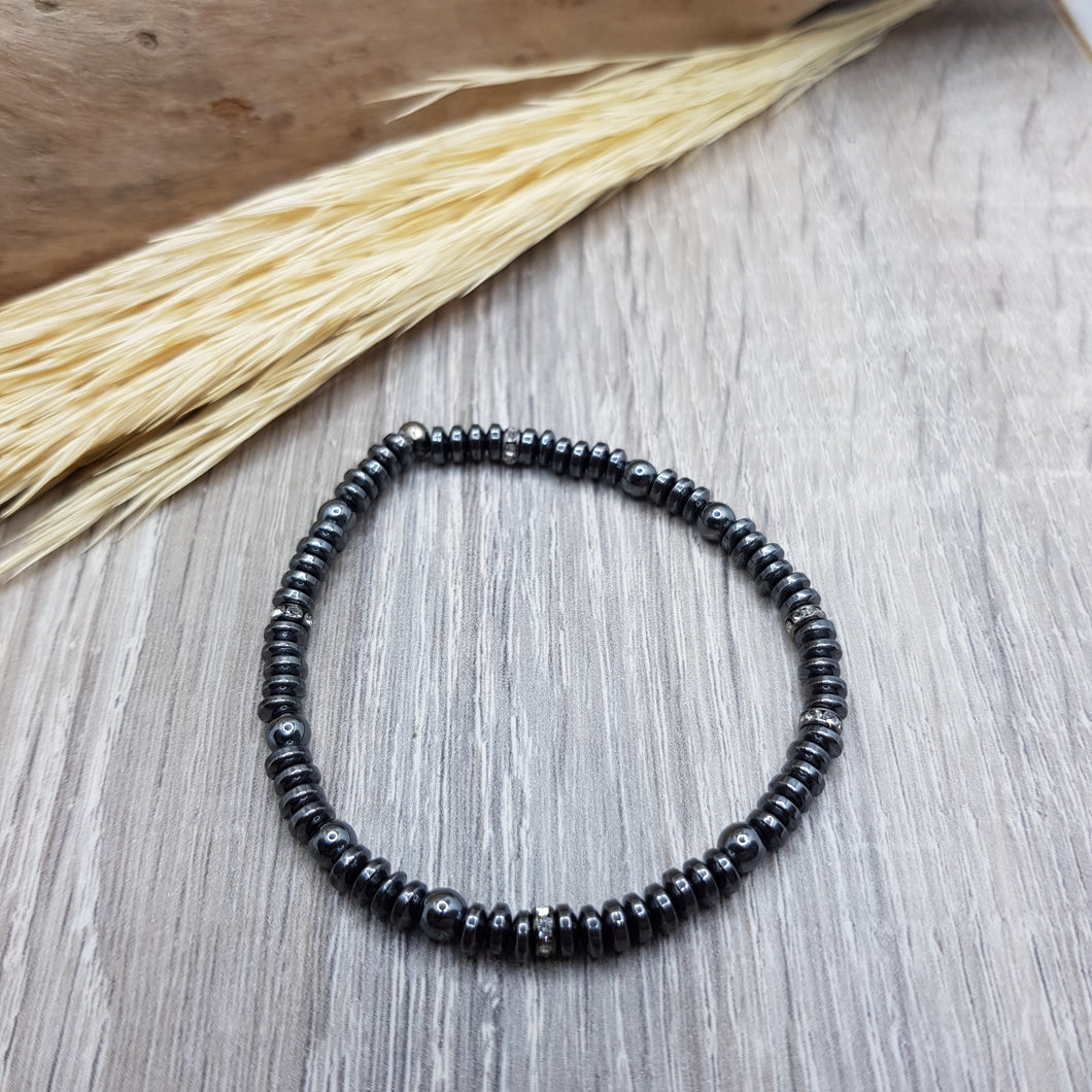 Armband Hämatit schwarz (4mm)