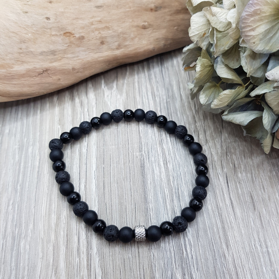 Armband Onyx/Lava (6mm)